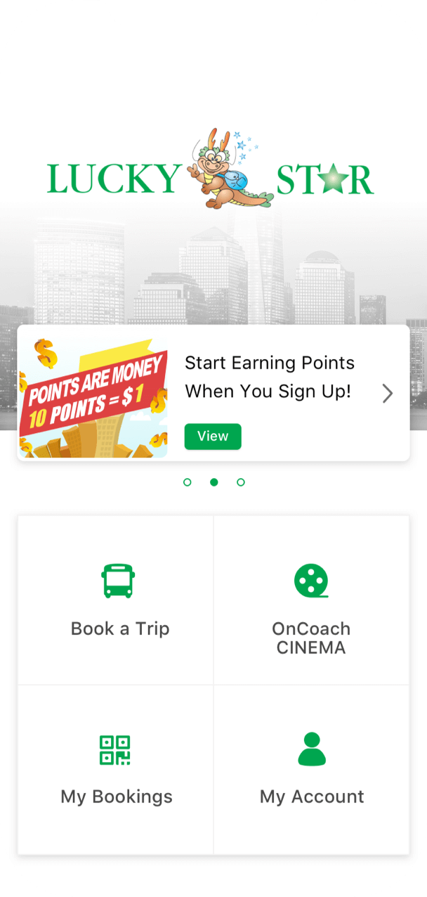 Download the Lucky Star app for easy booking